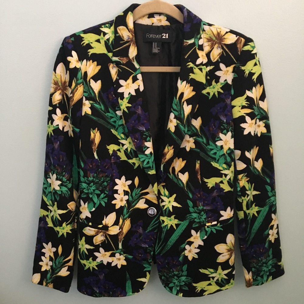 Forever 21 floral blazer